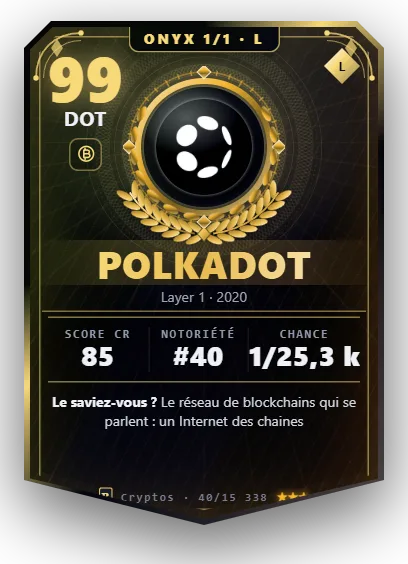 Carte Reflex Polkadot, version Onyx 1/1
