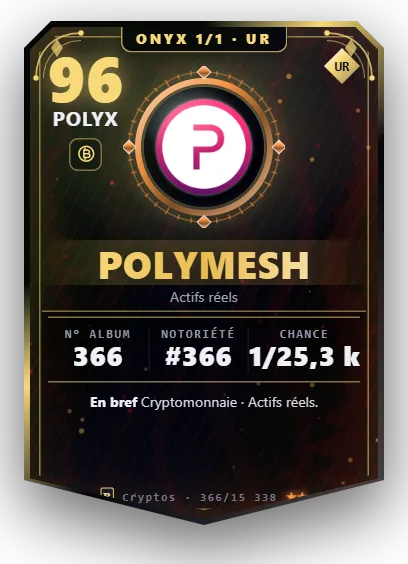 Carte Reflex Polymesh, version Onyx 1/1