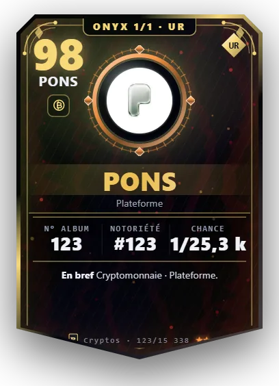 Carte Reflex Pons, version Onyx 1/1