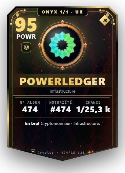 Carte Reflex Powerledger, version Onyx 1/1