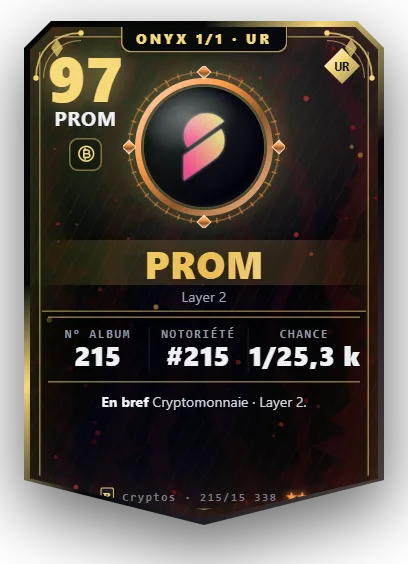 Carte Reflex Prom, version Onyx 1/1