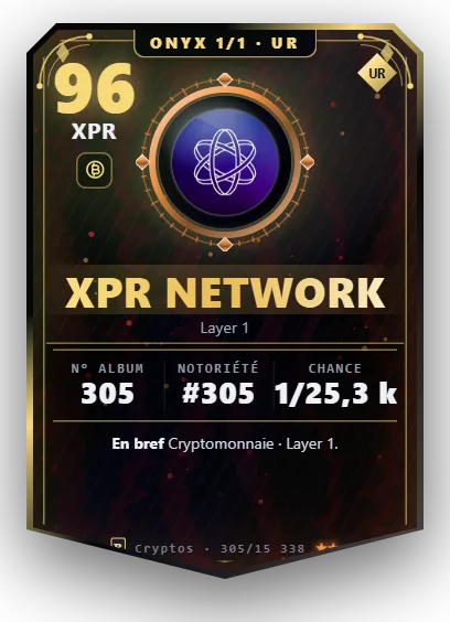 Carte Reflex XPR Network, version Onyx 1/1