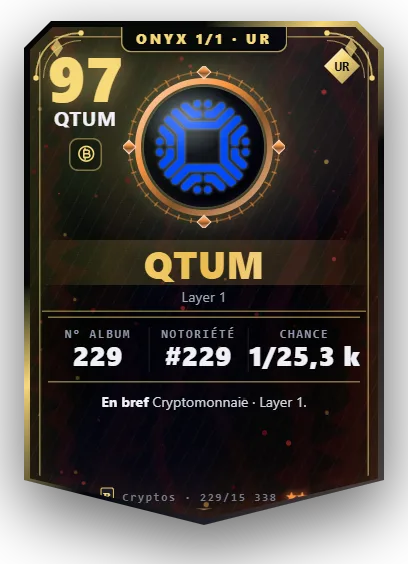 Carte Reflex Qtum, version Onyx 1/1