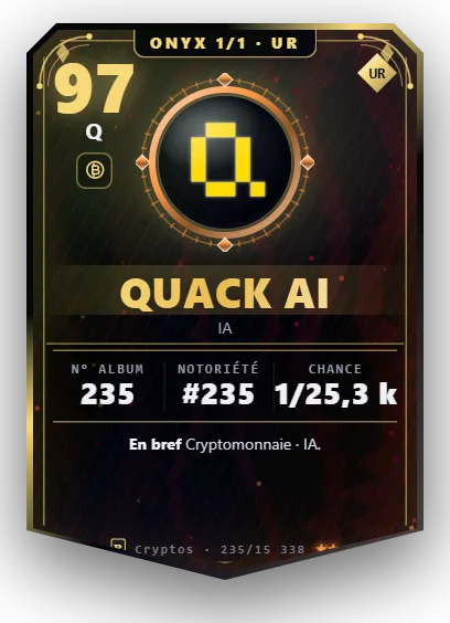 Carte Reflex Quack AI, version Onyx 1/1