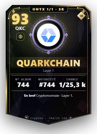 Carte Reflex QuarkChain, version Onyx 1/1