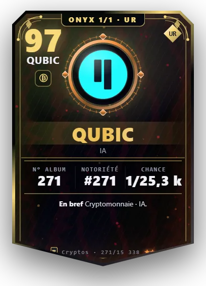 Carte Reflex Qubic, version Onyx 1/1