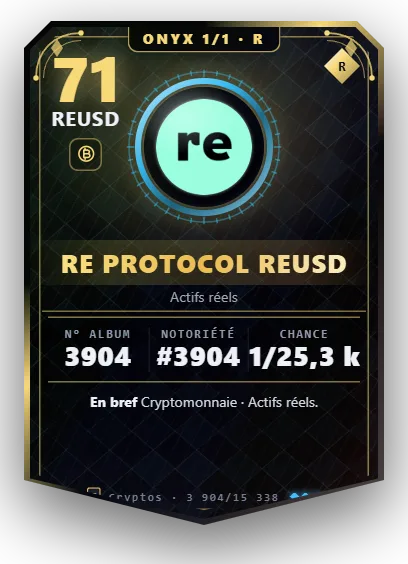 Carte Reflex Re Protocol reUSD, version Onyx 1/1