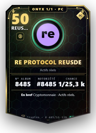 Carte Reflex Re Protocol reUSDe, version Onyx 1/1