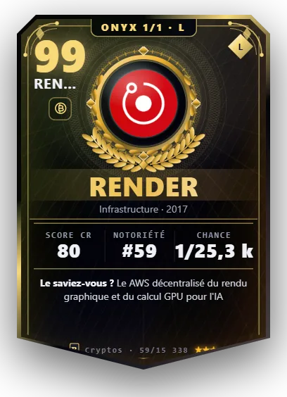 Carte Reflex Render, version Onyx 1/1