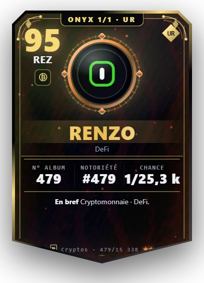 Carte Reflex Renzo, version Onyx 1/1