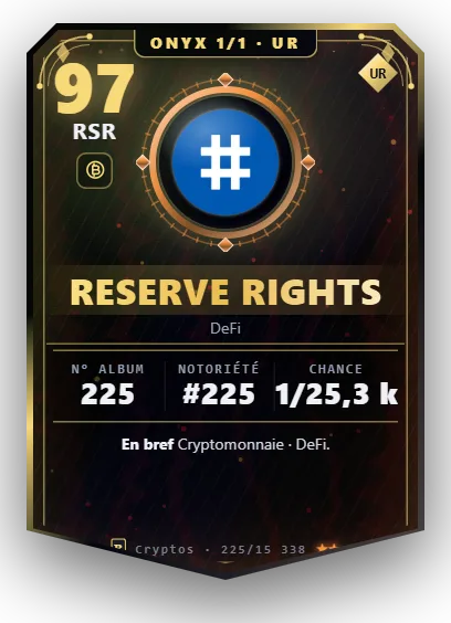 Carte Reflex Reserve Rights, version Onyx 1/1