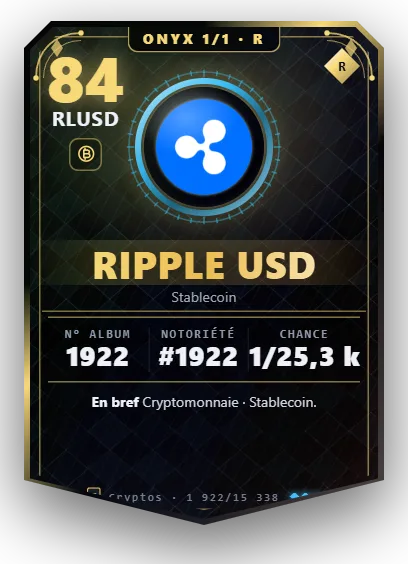 Carte Reflex Ripple USD, version Onyx 1/1