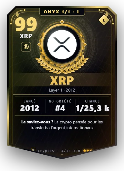 Carte Reflex XRP, version Onyx 1/1