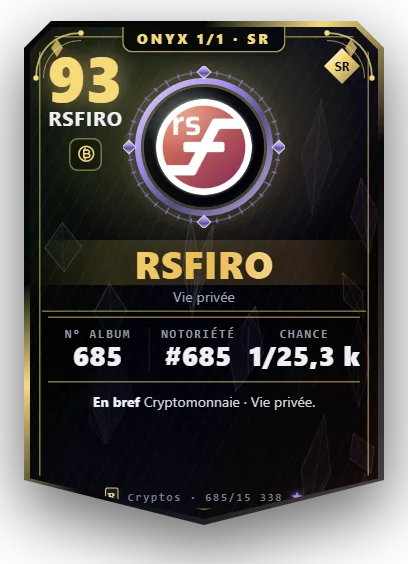 Carte Reflex rsFIRO, version Onyx 1/1