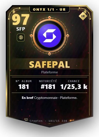 Carte Reflex SafePal, version Onyx 1/1