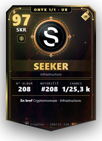 Carte Reflex Seeker, version Onyx 1/1