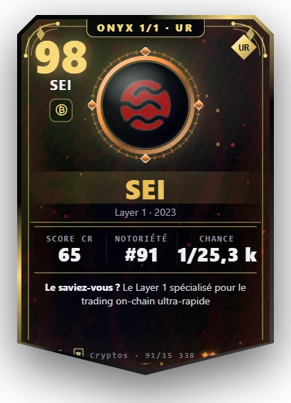 Carte Reflex Sei, version Onyx 1/1