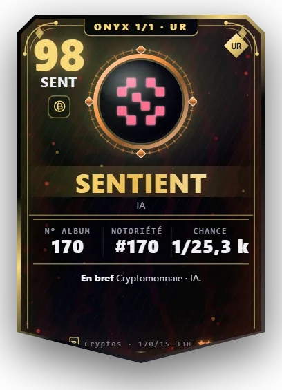 Carte Reflex Sentient, version Onyx 1/1