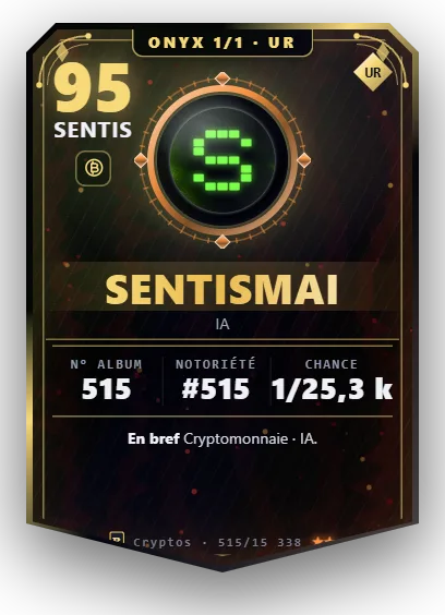 Carte Reflex SentismAI, version Onyx 1/1