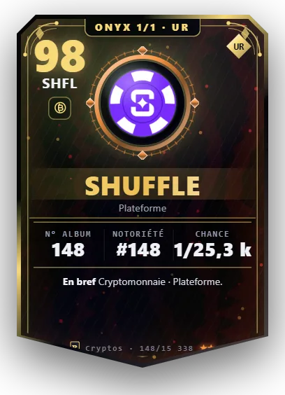 Carte Reflex Shuffle, version Onyx 1/1