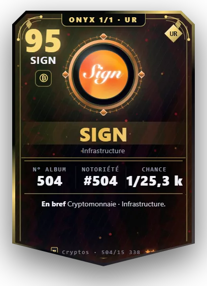 Carte Reflex Sign, version Onyx 1/1