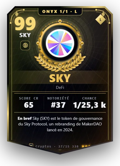 Carte Reflex Sky, version Onyx 1/1