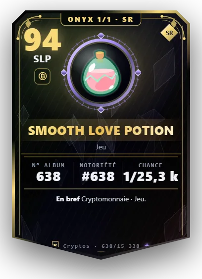 Carte Reflex Smooth Love Potion, version Onyx 1/1