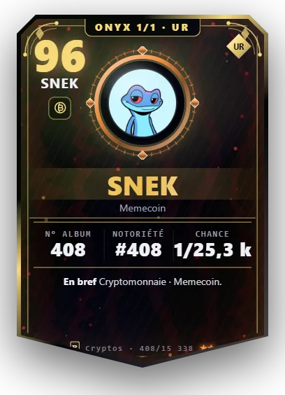 Carte Reflex Snek, version Onyx 1/1
