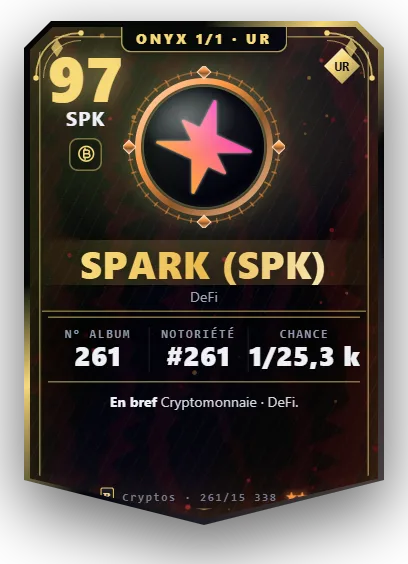 Carte Reflex Spark, version Onyx 1/1