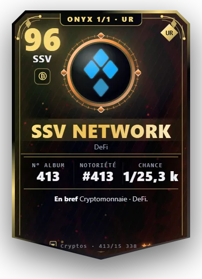 Carte Reflex SSV Network, version Onyx 1/1