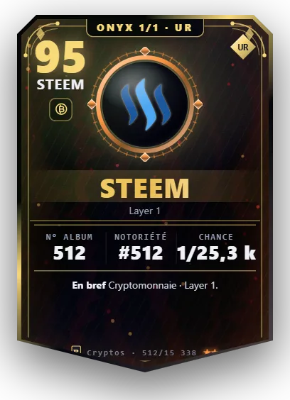 Carte Reflex Steem, version Onyx 1/1