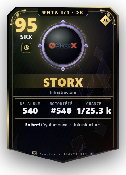 Carte Reflex StorX, version Onyx 1/1