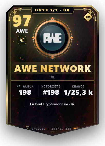 Carte Reflex AWE Network, version Onyx 1/1