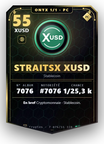 Carte Reflex StraitsX XUSD, version Onyx 1/1