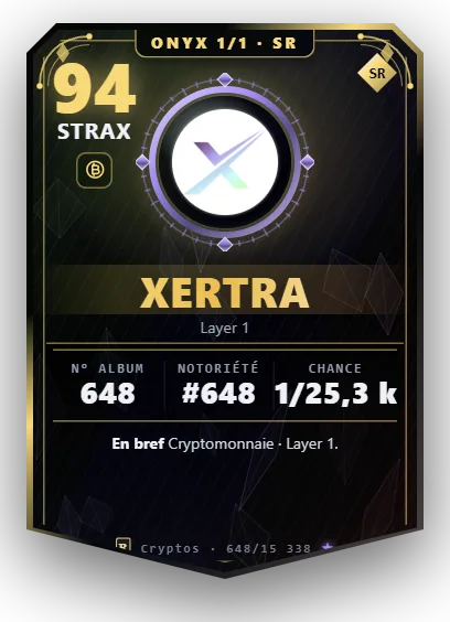Carte Reflex Xertra, version Onyx 1/1