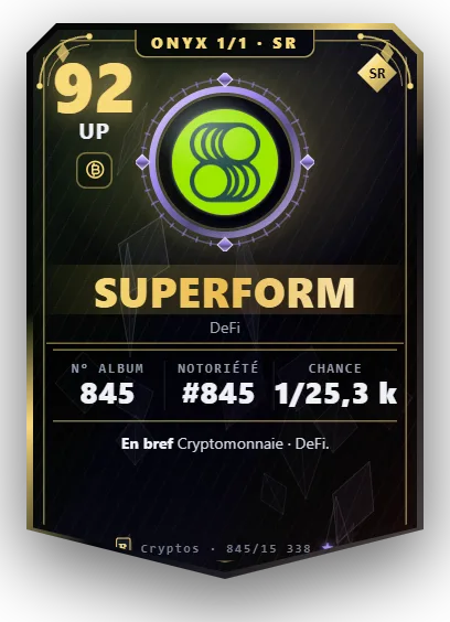 Carte Reflex Superform, version Onyx 1/1