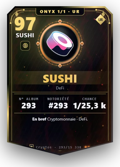 Carte Reflex Sushi, version Onyx 1/1