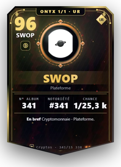 Carte Reflex Swop, version Onyx 1/1