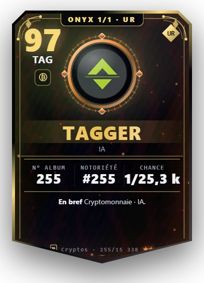 Carte Reflex TAGGER, version Onyx 1/1