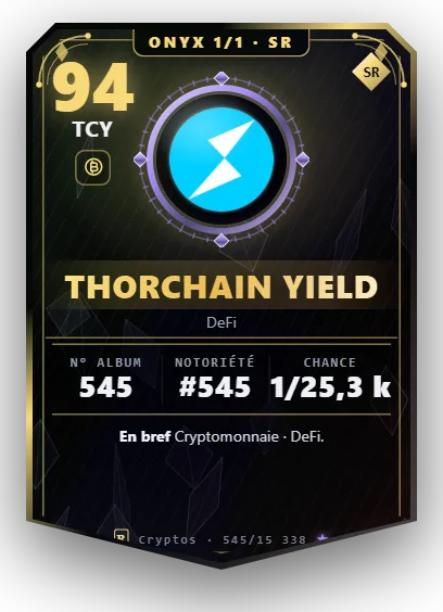 Carte Reflex THORChain Yield, version Onyx 1/1