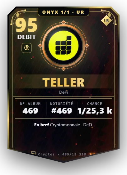 Carte Reflex Teller, version Onyx 1/1