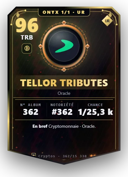 Carte Reflex Tellor Tributes, version Onyx 1/1