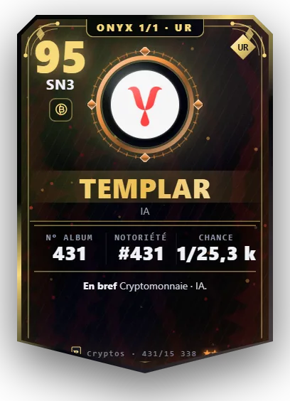 Carte Reflex τemplar, version Onyx 1/1
