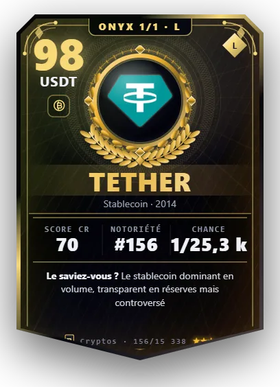 Carte Reflex Tether, version Onyx 1/1
