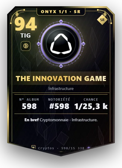 Carte Reflex The Innovation Game, version Onyx 1/1