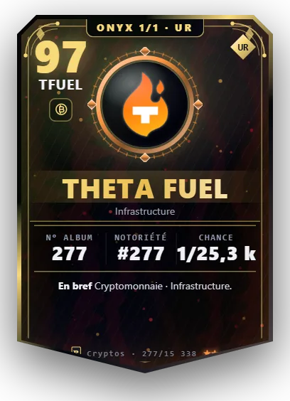 Carte Reflex Theta Fuel, version Onyx 1/1