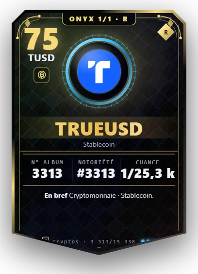 Carte Reflex TrueUSD, version Onyx 1/1