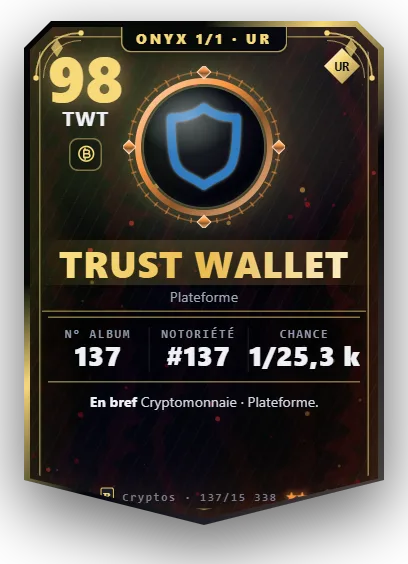 Carte Reflex Trust Wallet, version Onyx 1/1
