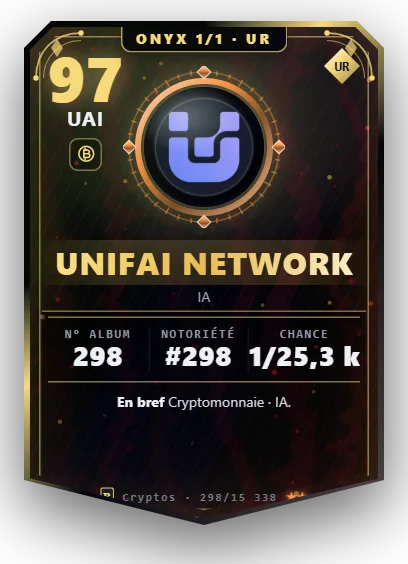 Carte Reflex UnifAI Network, version Onyx 1/1