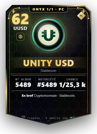 Carte Reflex Unity USD, version Onyx 1/1